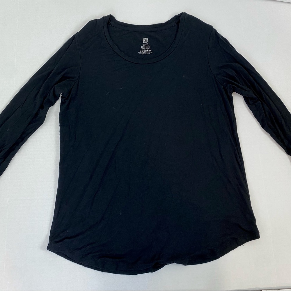 Black Kindred Bravely Bamboo Nursing & Maternity Long Sleeve T-shirt Size Small